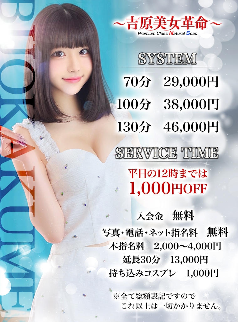 吉原美女革命＿料金システム1
