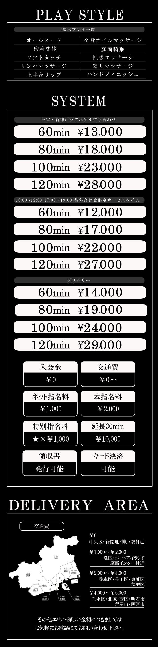 密着洗感ボディエステ神戸＿料金システム1