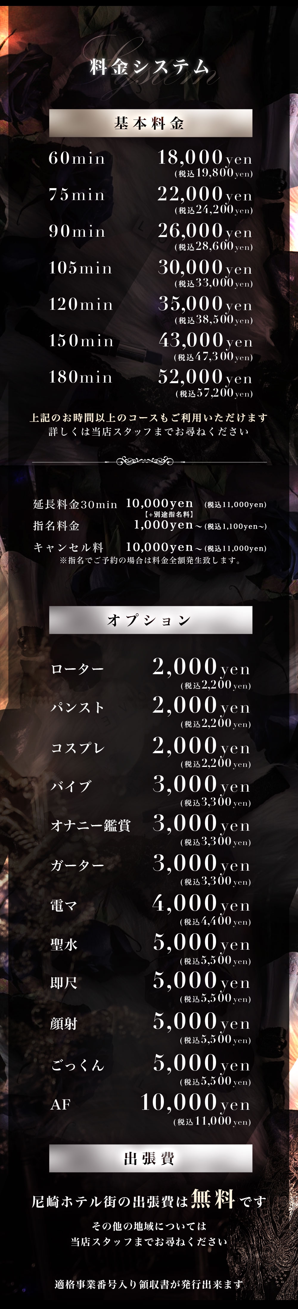 クラブ ブレンダ尼崎店＿料金システム1