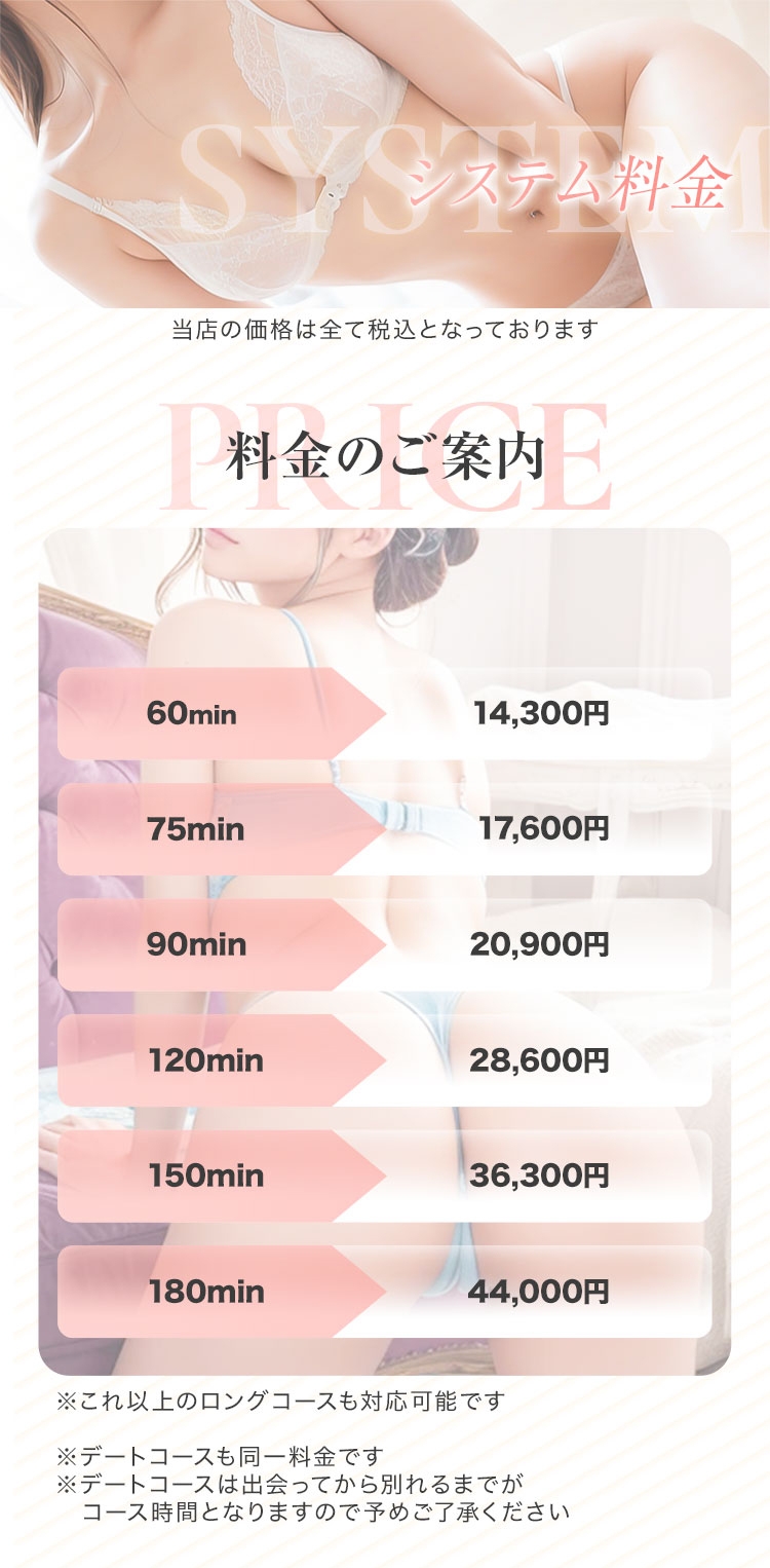 えちちSPA-えっちな回春性感マッサージ-上野店＿料金システム1