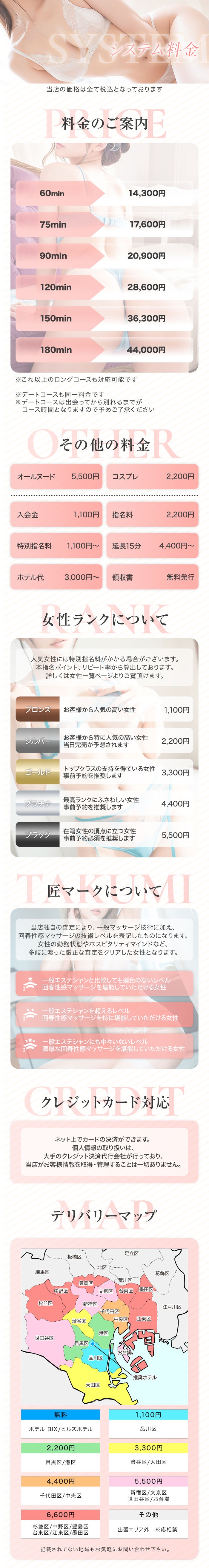えちちSPA-えっちな回春性感マッサージ-五反田店＿料金システム1