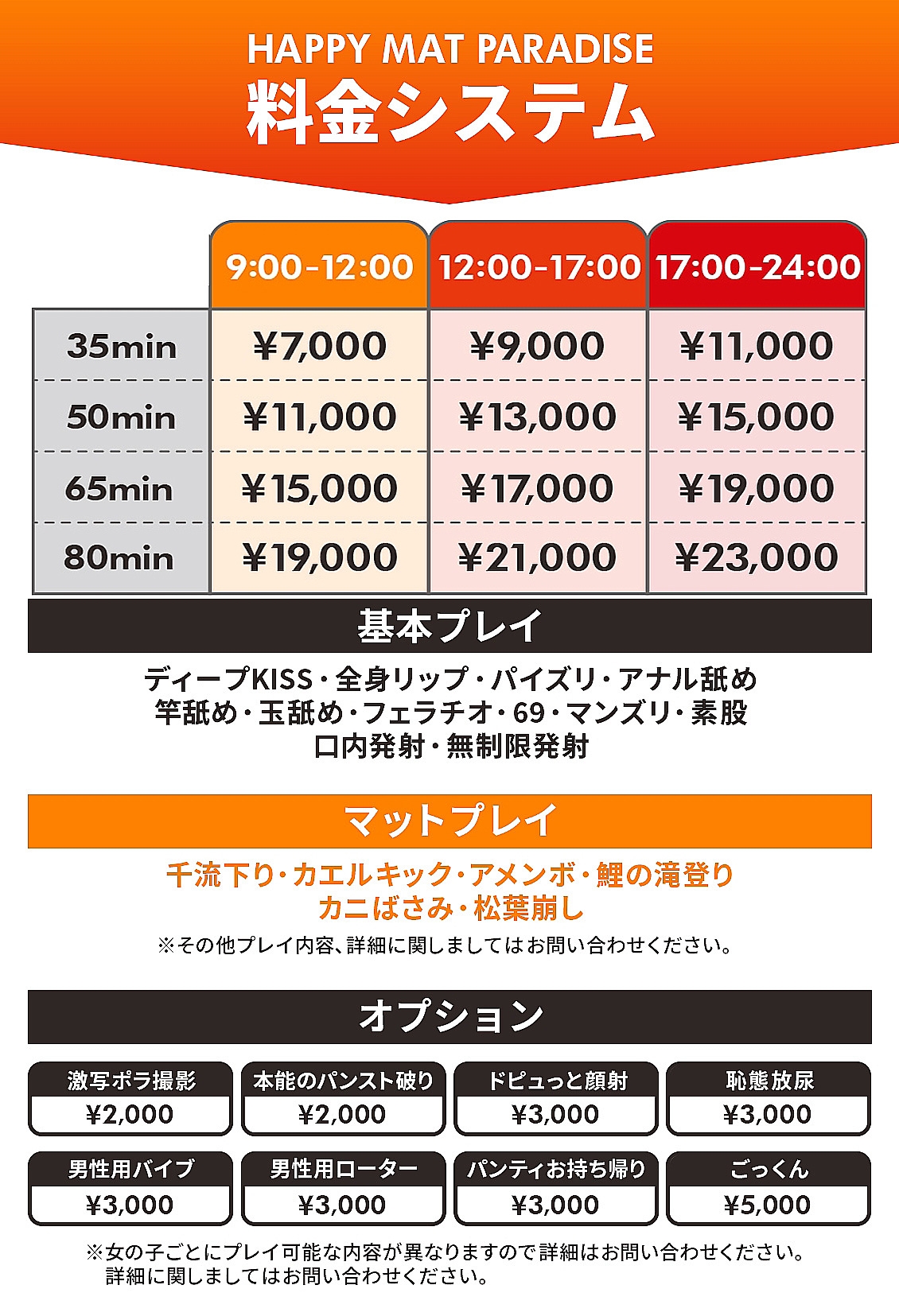 土浦ハッピーマットパラダイス＿料金システム1