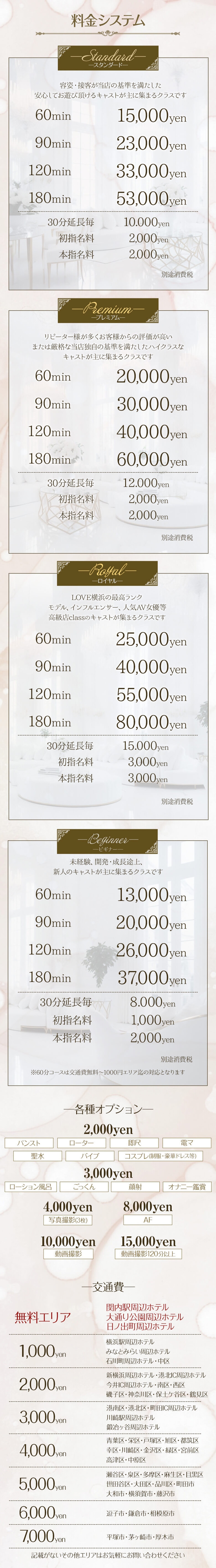 LOVE横浜店(Iグループ)＿料金システム1