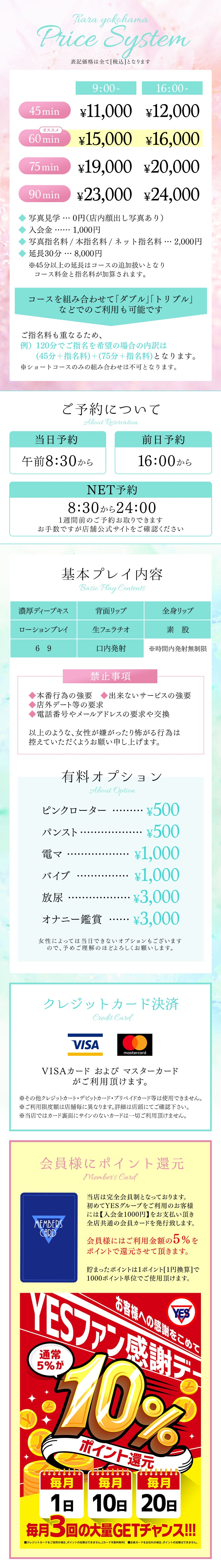 TIARA YOKOHAMA＿料金システム1