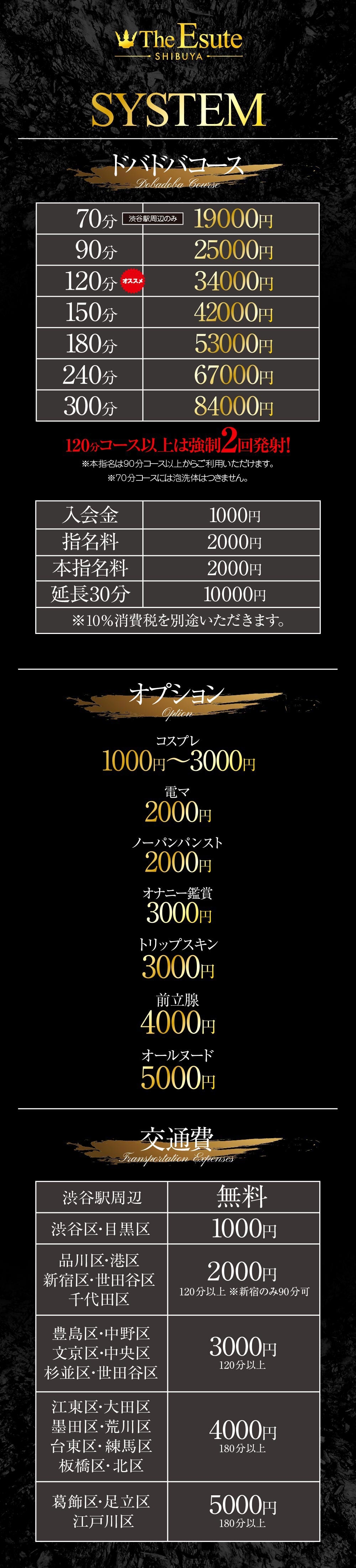 THE ESUTE渋谷＿料金システム1
