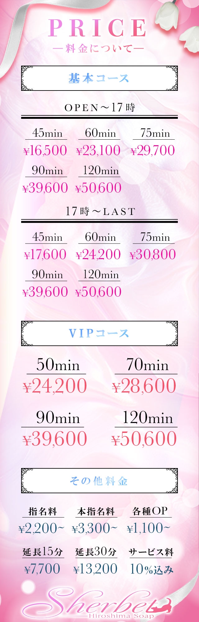 Sherbet（シャーベット）＿料金システム1