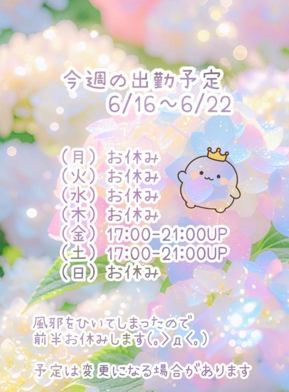今週の出勤予定🗓