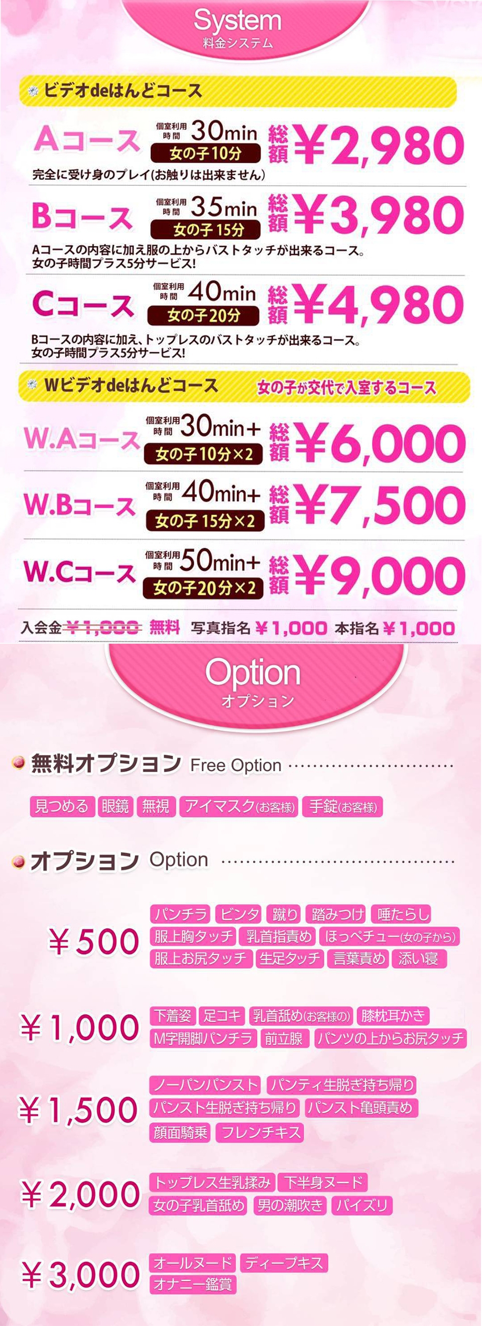 ビデオdeはんど 上大岡校＿料金システム1