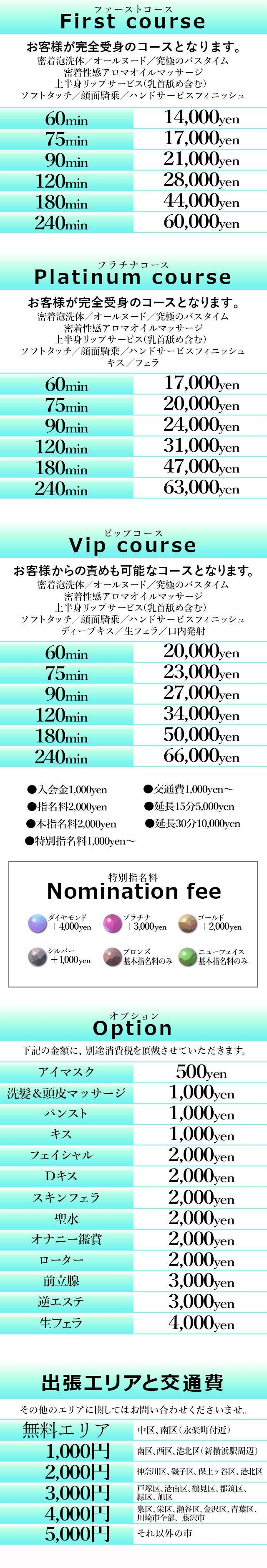 横浜泡洗体デラックスエステ＿料金システム1