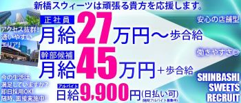 新橋スウィーツの男性高収入求人