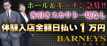 BARNEYS TOKYO(バーニーズトーキョー)の男性高収入求人