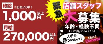 CLUBドレミの男性高収入求人