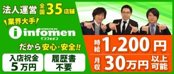 インフォメン 六本木店の男性高収入求人