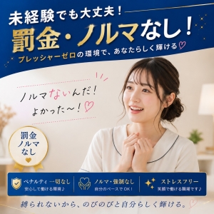ノルマ・罰金なしで安心して働ける環境です🌿✨のアイキャッチ画像