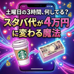 土曜日の3時間、何してる？スタバ代が4万円に変わる魔法のアイキャッチ画像