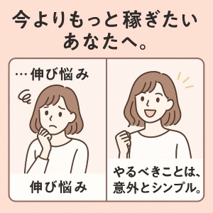 今よりもっと稼ぎたいあなたへ。やるべきことは、意外とシンプル。のアイキャッチ画像