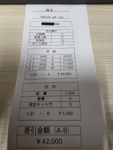 【リアル給料明細公開】昨日（8/15・早番6時間）勤務の女の子のお給料を大公開！短時間で4万円超え！？のアイキャッチ画像
