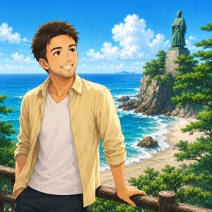 ★圧倒的なスケール感！坂本龍馬が見つめた桂浜の太平洋に癒やされるひととき✨のアイキャッチ画像
