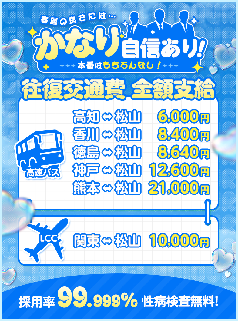 グラマーグラマー 松山店(イエスグループ)の出稼ぎさん大募集中♪