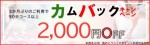 カンバックキャンペーン2000円引きのアイキャッチ画像