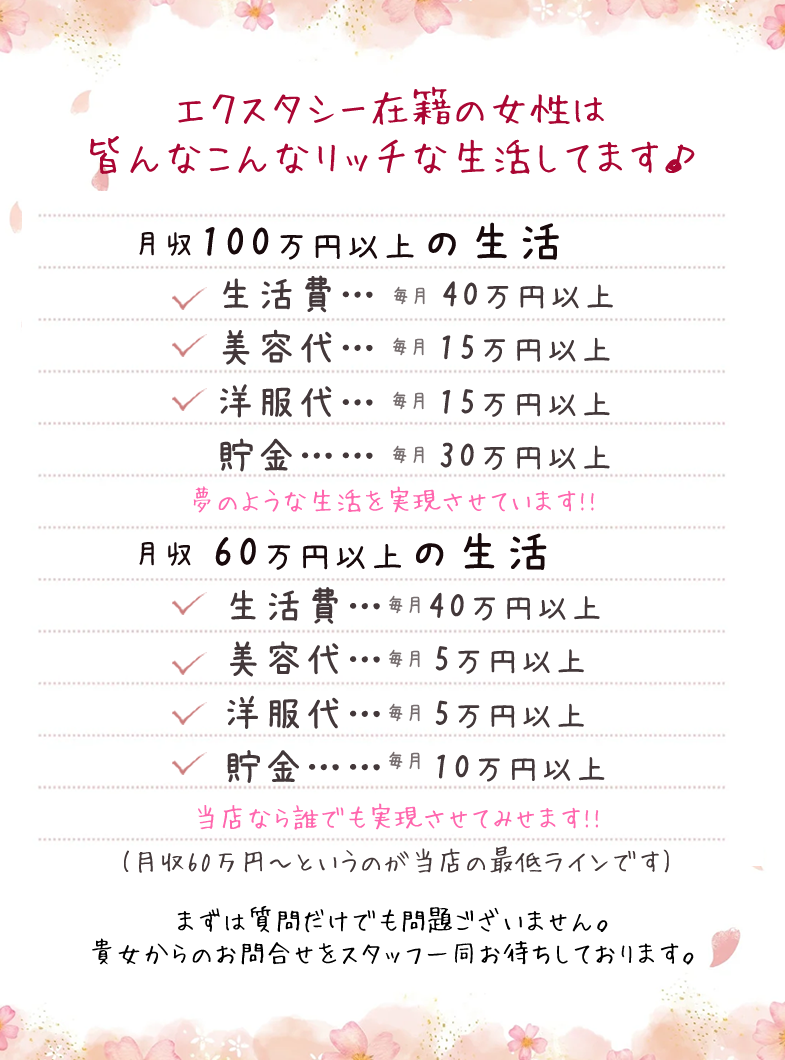 エクスタシーPLUSの月収100万以上稼げます！