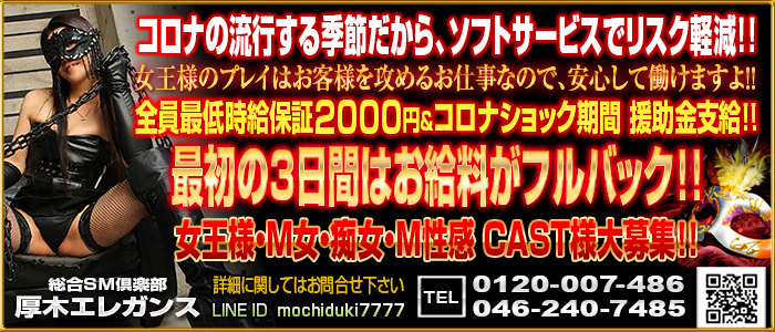 総合sm倶楽部 厚木エレガンス 厚木 高級デリヘル 風俗求人 バニラ で高収入バイト