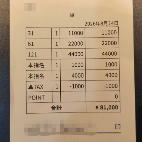 8月24日のリアルなお給料明細