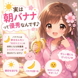 🍌実は朝バナナって優秀なんです♪🍌のアイキャッチ画像