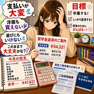 奨学金★((+_+))ＨＥＬＰ　Ｍｅ！困ってます！　毎月の支払が大変！★のアイキャッチ画像