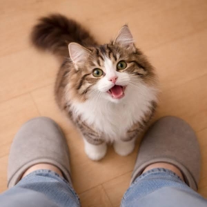 ねこちゃんはなぜ人間にだけ「にゃー」と鳴くの？～ねこちゃんの進化のひみつのアイキャッチ画像