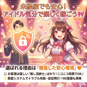 未経験でも大丈夫！「アイドル☆でびゅ～」が安心して稼げる理由を解説します🎀のアイキャッチ画像