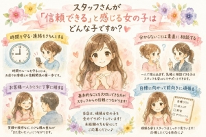 スタッフさんが「信頼できる」と感じる女の子はどんな子ですか？のアイキャッチ画像