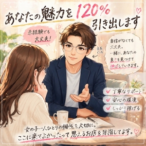 お店があなたの魅力を120％引き出して全面バックアップしますのアイキャッチ画像