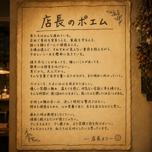 店長のポエム　ぜひチェックしてみてください♪のアイキャッチ画像