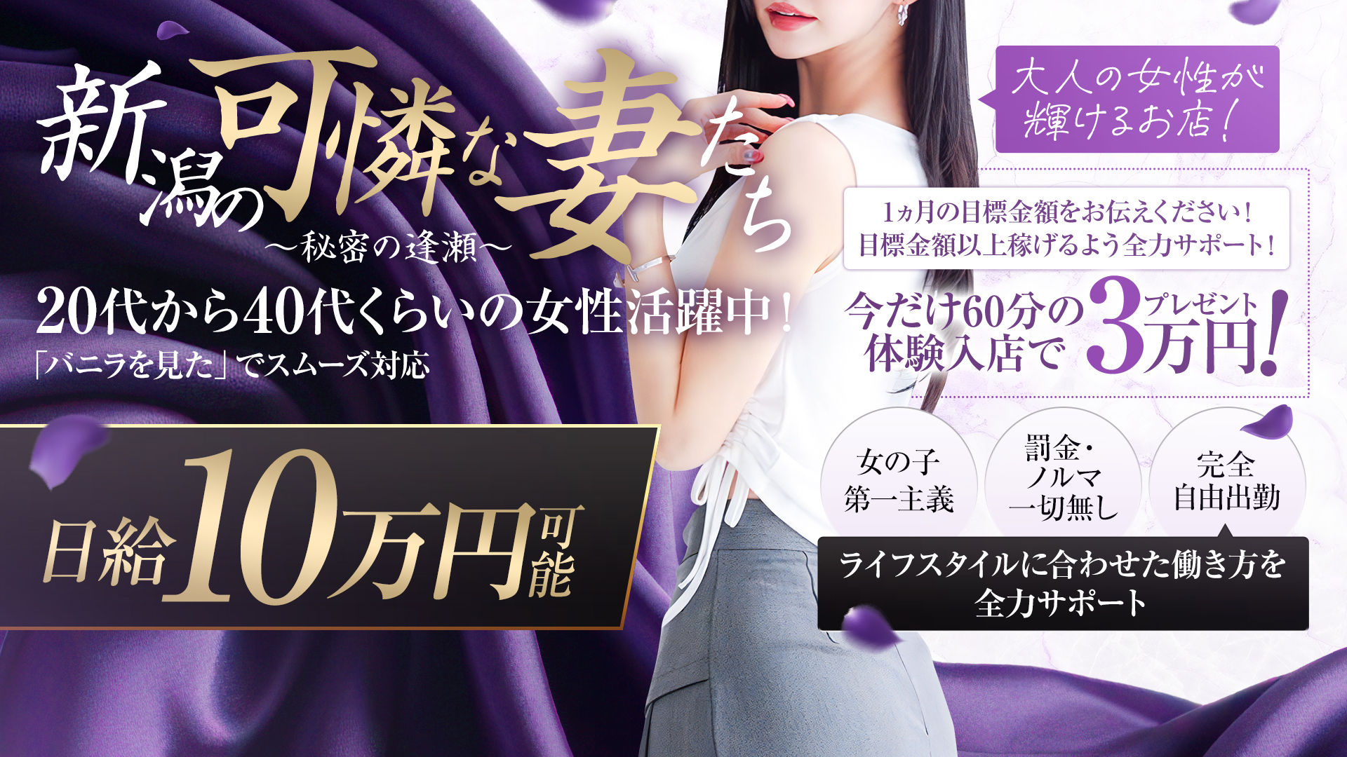 新潟の可憐な妻たちの求人画像