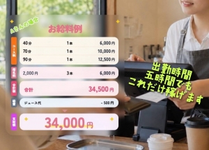出勤時間が少なくでもめちゃくちゃ稼げます！！のアイキャッチ画像