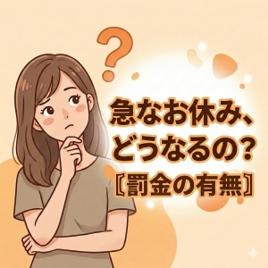 急なお休み・・・〖罰金の有無〗のアイキャッチ画像