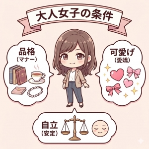 「解説」大人女子って、結局どんな人のこと？のアイキャッチ画像