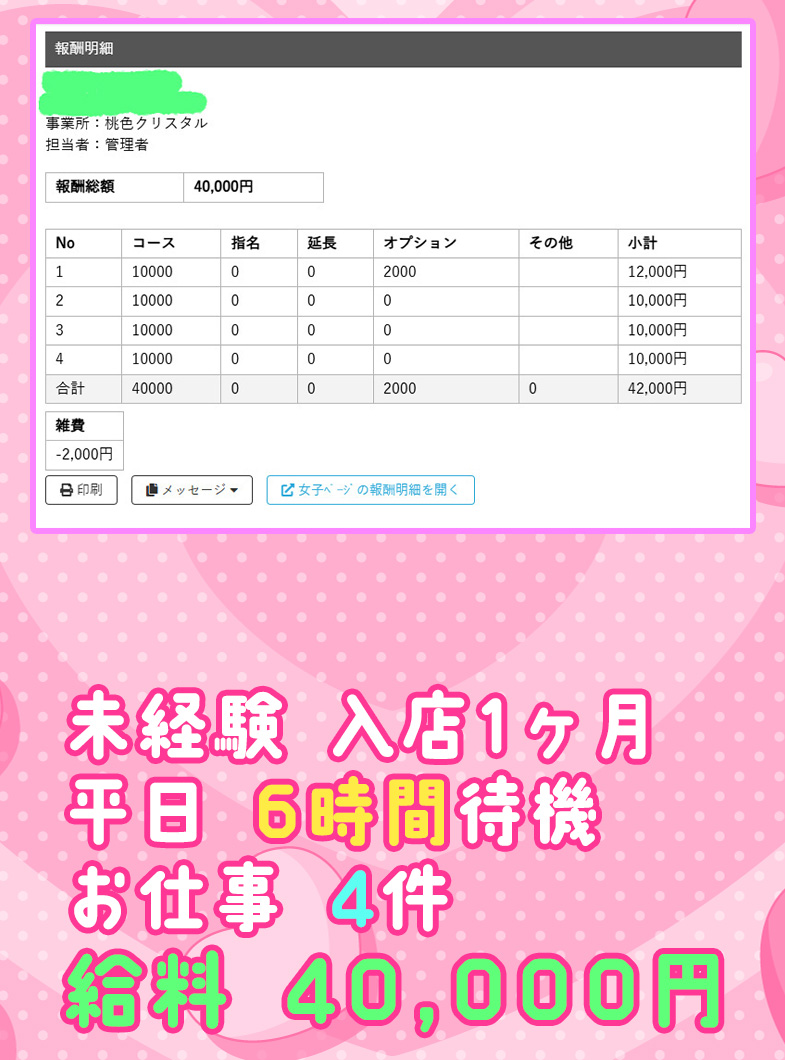錦糸町桃色クリスタルの給与画像2