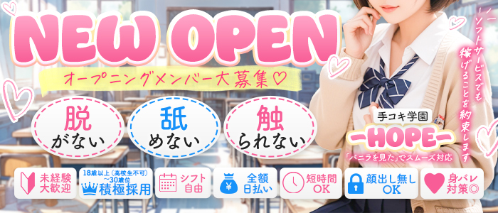 新潟手コキ学園 HOPE -ホープ-の体験入店求人画像