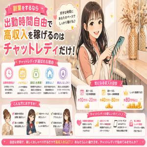 副業をするなら出勤時間自由で高収入を稼げるのはチャットレディだけ！のアイキャッチ画像