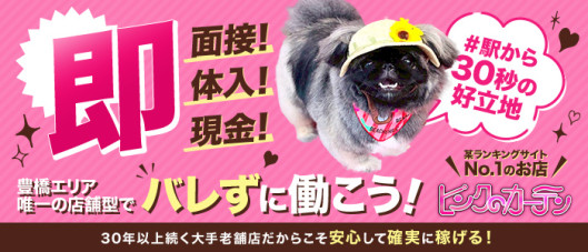 ピンクのカーテン