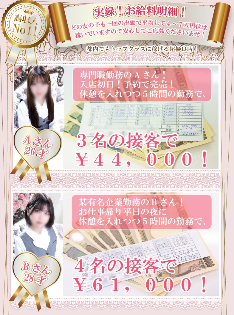 新宿 秘書課女子の安定していつでも稼げるお店！