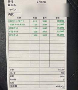 本日体験入店2日目の新人キャストさんのお給料明細を公開しちゃいます。のアイキャッチ画像
