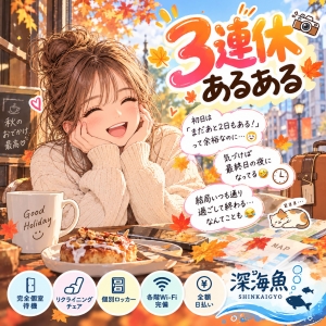 🍁 3連休あるある、結局こうなる😂のアイキャッチ画像