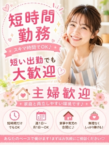 1日2時間〜OK！家事・子育ての合間に働けます♪のアイキャッチ画像