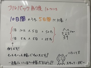 新フルバック制度✨のアイキャッチ画像