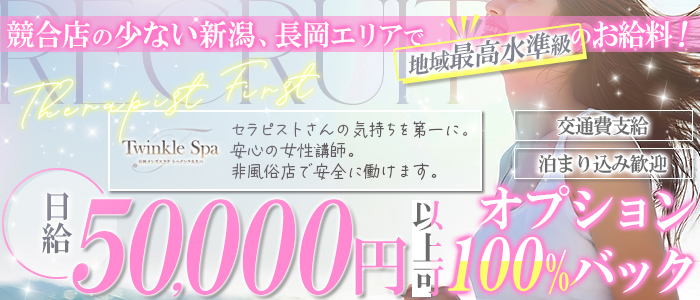 長岡メンズエステ トゥインクルスパの求人画像