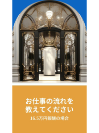 お仕事の流れを教えてください。16.5万円報酬の場合のアイキャッチ画像