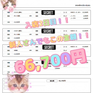 速報！！入店2日目の新人ちゃんのお給料発表(*&acute;▽｀*)のアイキャッチ画像